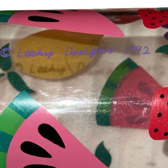 Leahy Designs Multicolor Fruits Tall Plastic Drinking Glasses Set of 6 - Picture 3 of 5